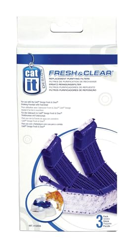 Catit Drinking Fountain Replacement Carbon Filter Cartridge for Fresh & Clear Drinking Fountain - 3-Pack - Image 4
