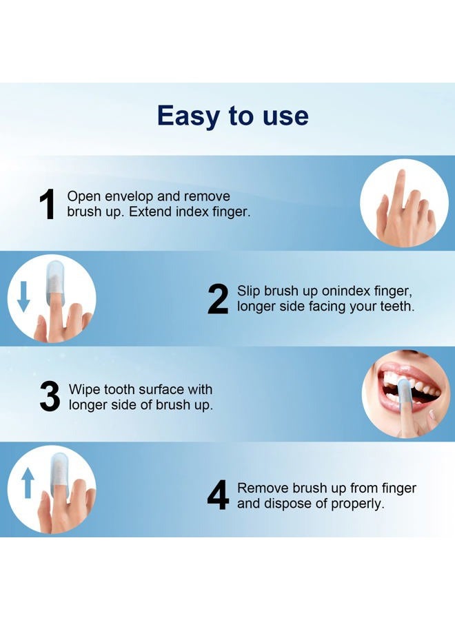 MySmile Teeth Wipes 100pcs Disposal Finger Brush Deep Cleaning Wipes Oral Brush Ups Tooth Wipes ​For Teeth Cleaning, Oral freshes Mint Flavor - Image 5