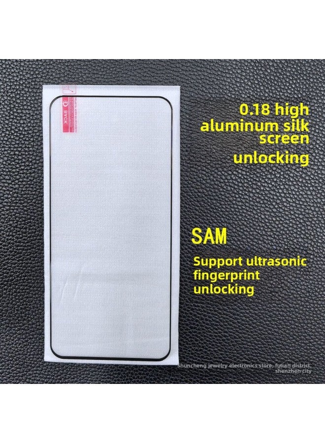 For S25Ultra Screen Printing Tempered Film Unlock Version S23 Transparent Unlock S24u S21 S22 Anti-peep-Color:0.18 High Aluminum Silk Screen Unlocking-Dimensions:S25edge  - Image 1