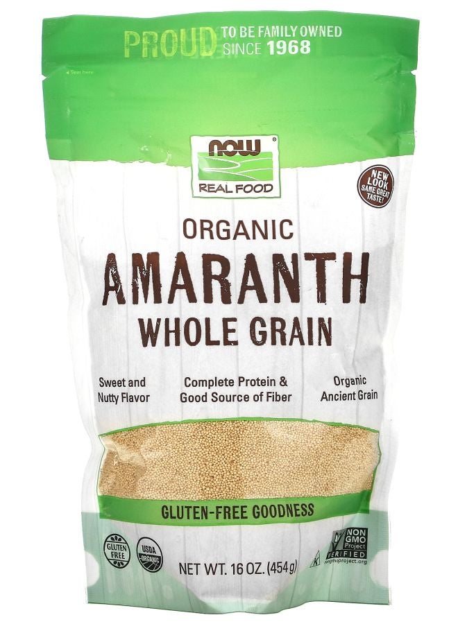 now Organic Amaranth Whole Grain 16 oz (454 g)