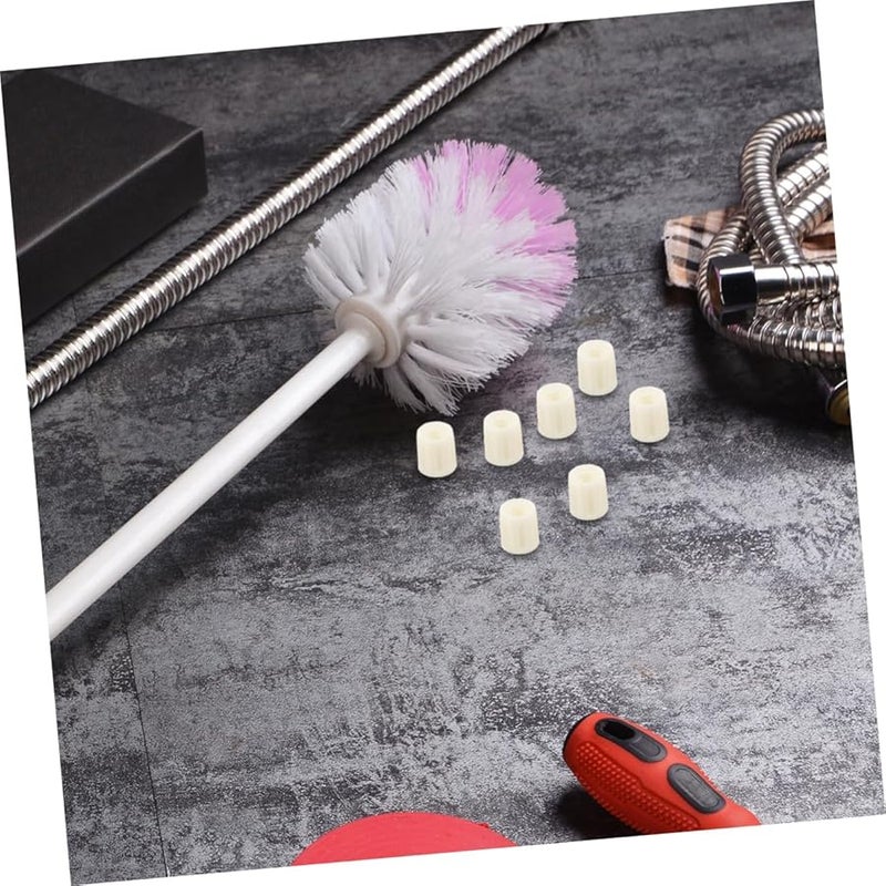 4 Pack Toilet Brush Handle Replacement Nuts Spiral Connectors Easy Clean Detach - Image 3