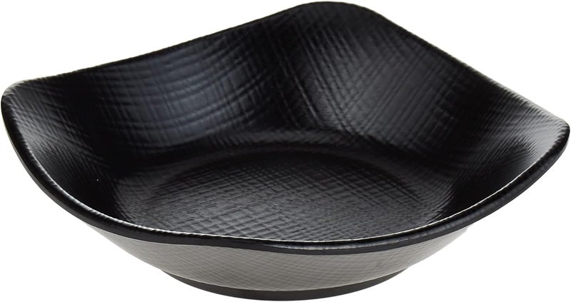 Servewell Melamine Square Plate, Black, 13.7 x 13.7 x 3.5 cm - Image 1