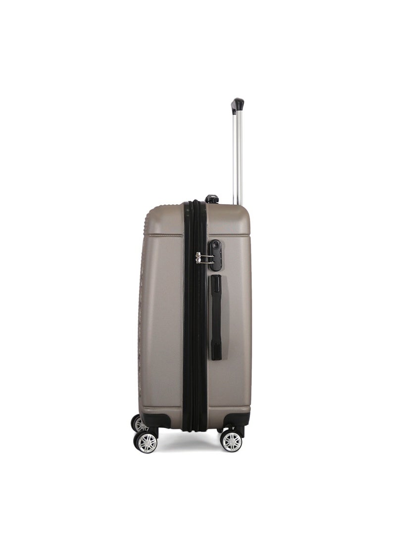GIORDANO - Hardside Luggage Trolley Bag 3 Pieces Set With Spinner Wheel,Silver (S-20inch,M-24inch,L-28inch) - Image 1