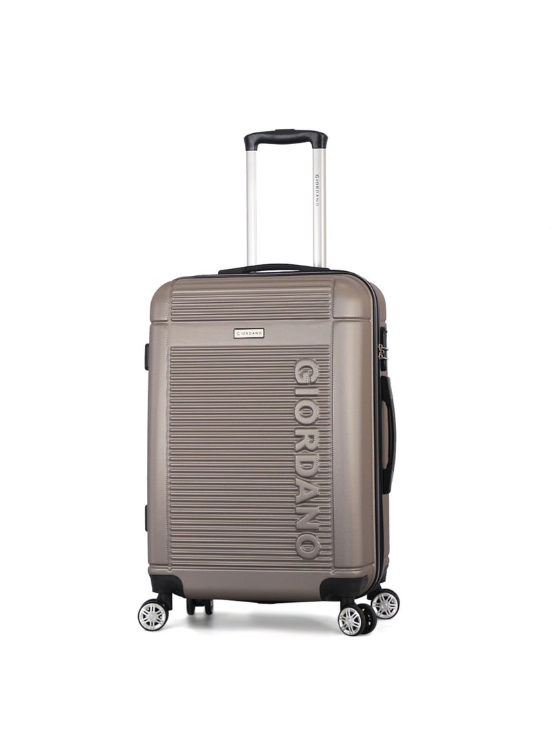 GIORDANO - Hardside Luggage Trolley Bag 3 Pieces Set With Spinner Wheel,Silver (S-20inch,M-24inch,L-28inch) - Image 1