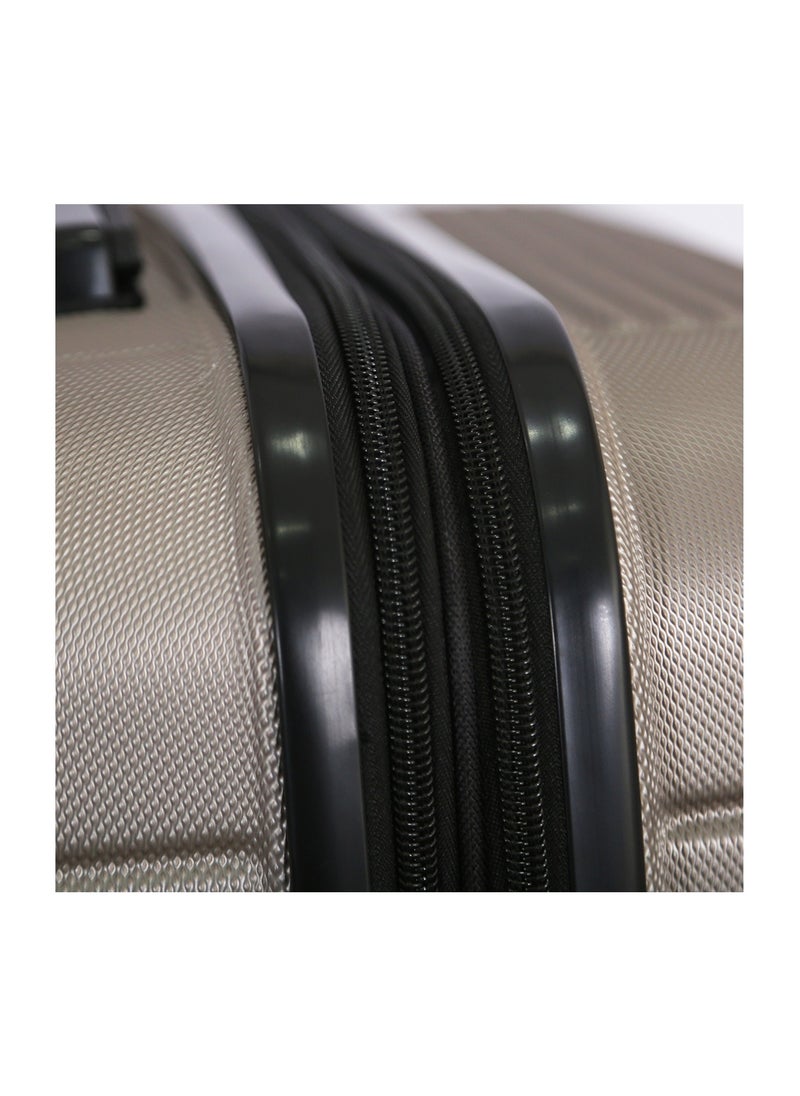 GIORDANO - Hardside Luggage Trolley Bag 3 Pieces Set With Spinner Wheel,Silver (S-20inch,M-24inch,L-28inch) - Image 1