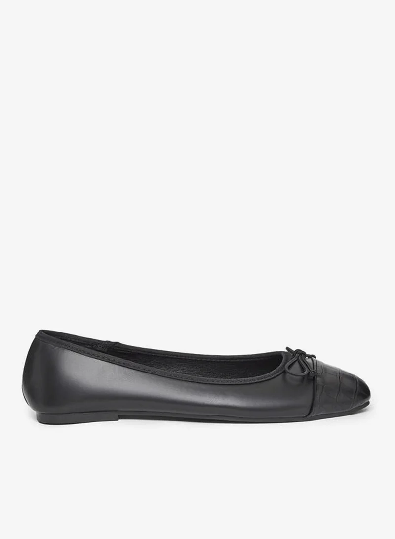 Styli Black Ballet Flat Shoes