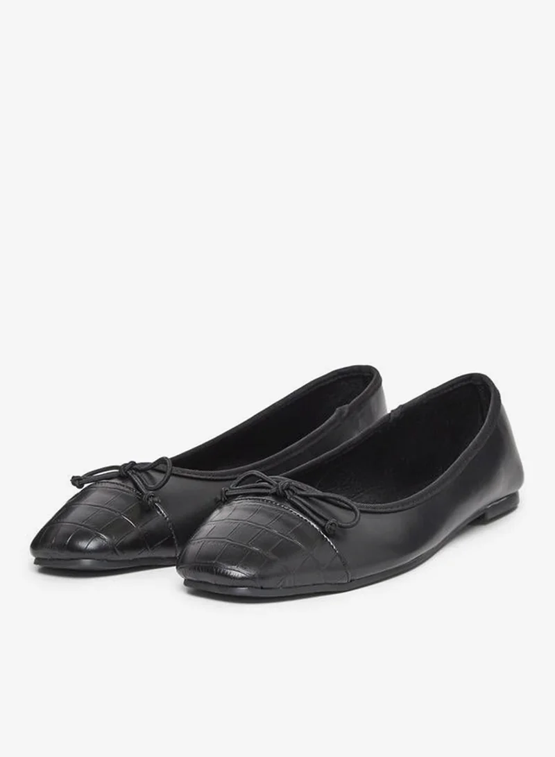 Styli Black Ballet Flat Shoes