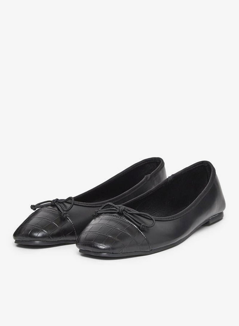 Styli Black Ballet Flat Shoes - Image 2