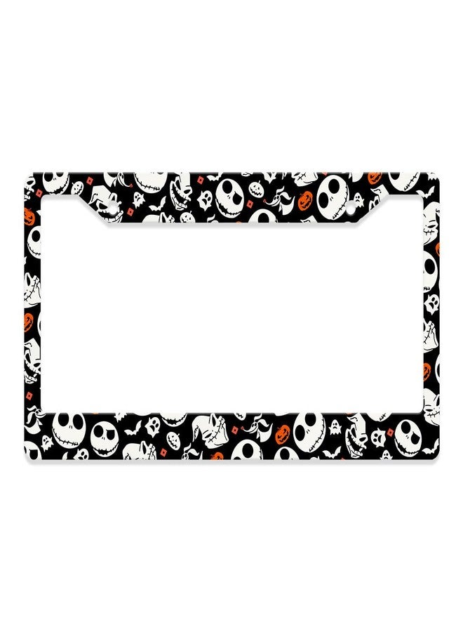 GENANY Horror Nightmare Skellington License Plate Frame for Car Truck Sedan SUV, Car Plate Frame, Durable Frame, Plastic License Frame, Horror License Plate Frame, Car Accessories, Halloween Decor - Image 1