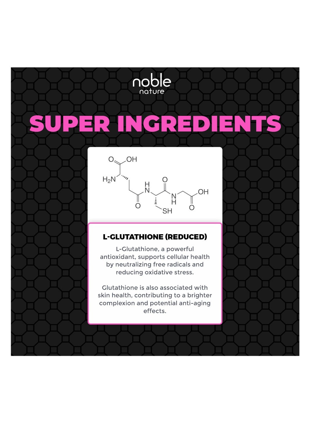 noble nature Extra Strength Glutathione 500 mg - Reduced Form - 30 Veg Capsules | Best Price Kuwait