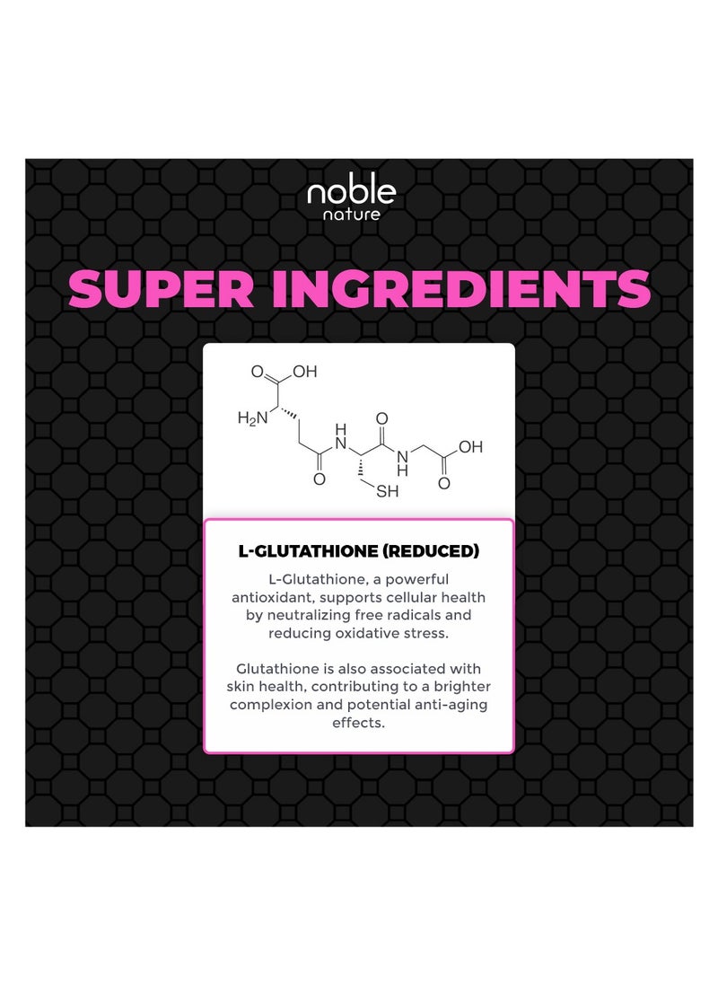noble nature Extra Strength Glutathione 500 mg - Reduced Form - 30 Veg Capsules  - Image 4