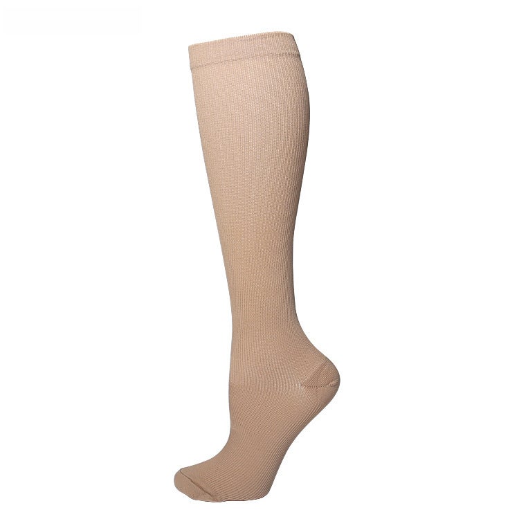 Athletic Compression Socks for Women Skin color polyester plate 