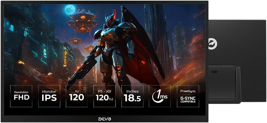 ديفو ديفو شاشة ألعاب محمولة 18.5 بوصة DPI18120 IPS FHD 120Hz