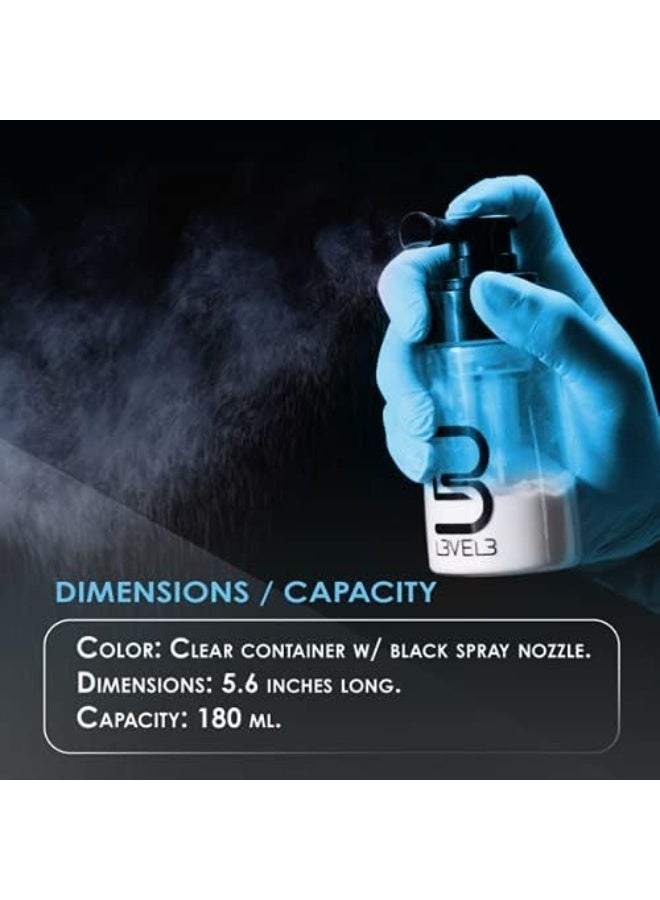 L3 زجاجة رذاذ مسحوق المستوى 3 لتطبيق التلك - مستلزمات الحلاقة والإكسسوارات - مريحة للإمساك - حاوية من المستوى الثالث - Image 3