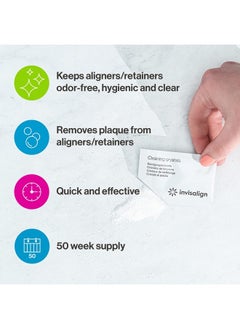 INVISALIGN Cleaning Crystals for Clear Aligners and Retainers, (50 Packets)  - Image 3