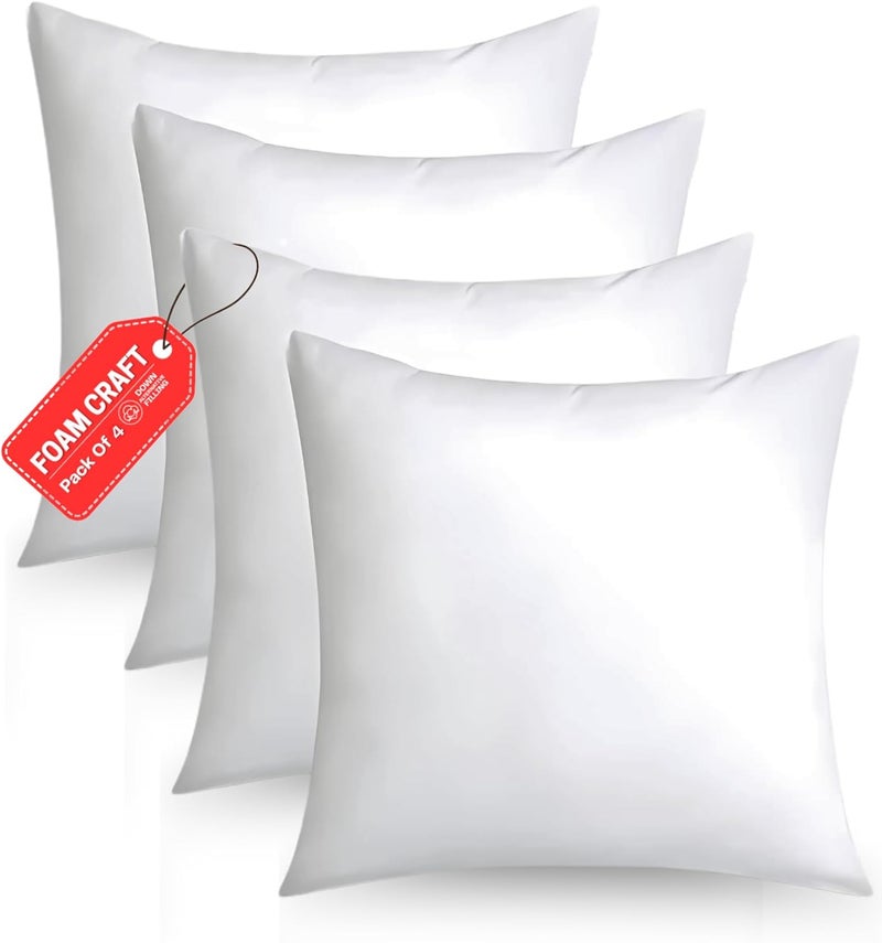FOAM CRAFT® Soft Cushion Fillers - Set of 4 Microfiber Cushion Inserts (20" x 20") - Image 1