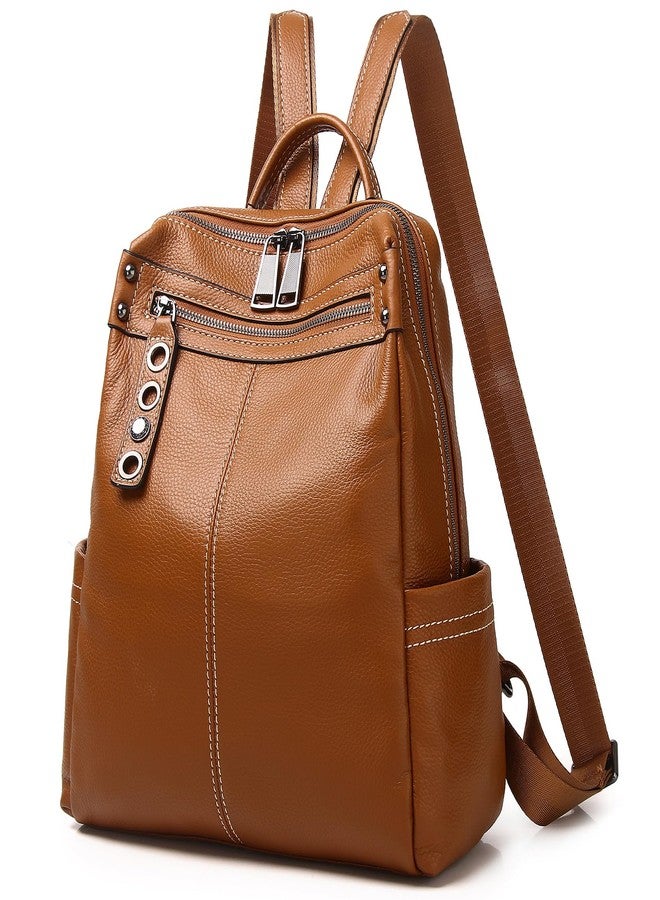 Wesccimo Genuine Leather Backpack Purse For Women Real Soft Leather Travel Fashion Designer Convertible Ladies Shoulder Bag - Image 2