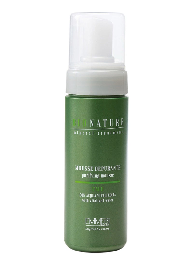 EMMEBI ITALIA - BioNature Mousse Depurante Natural Cleansing Mousse - Deeply Cleanses, Refreshes, and Revitalizes Skin and Hair with Marigold Extract and Tea Tree Oil - 150ml - Image 1