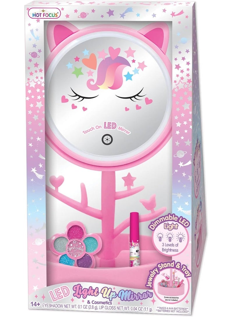 Caticorn LED Light Up Mirror, Pink - Image 4