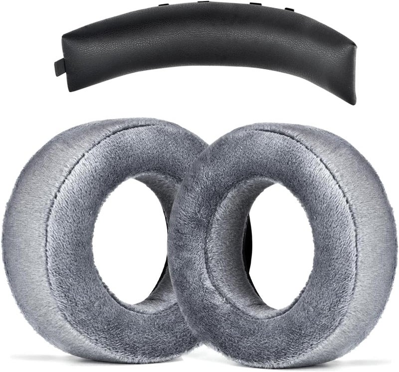 XBERSTAR Headphone Earpads Replacement Ear Pads Cover Cushions Compatible with Beyerdynamic DT700 Prox DT900 Prox Headphone (normal grey earpads+Black headband) - Image 1
