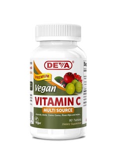 Deva Vegan Vitamins Vegan Food Based Premium Vitamin C Multisource Nongmo 90 Tablets  - Image 2