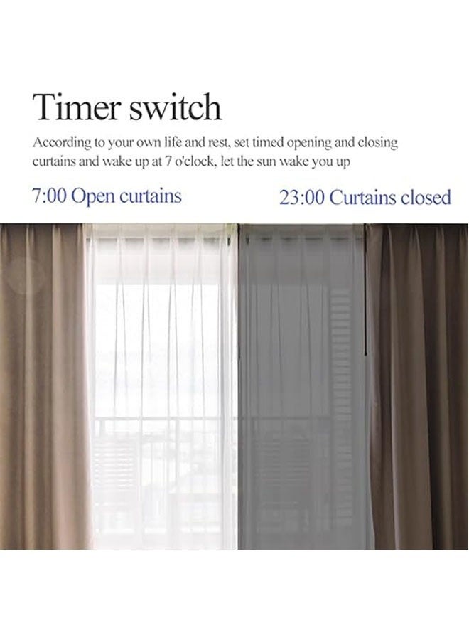 ذيول الستائر الذكية السابقة - تحكم عن بُعد مع تطبيق/مؤقت/صوت، محرك عالي الأداء مطور، مستشعر ضوء تلقائي، إضافة بوابة، يعمل مع جوجل أليكسا (عصا رومانية فردية ZigBee)