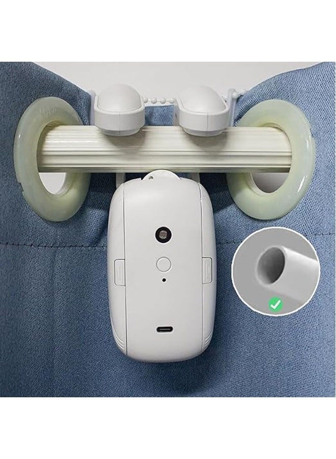 ذيول الستائر الذكية السابقة - تحكم عن بُعد مع تطبيق/مؤقت/صوت، محرك عالي الأداء مطور، مستشعر ضوء تلقائي، إضافة بوابة، يعمل مع جوجل أليكسا (عصا رومانية فردية ZigBee)