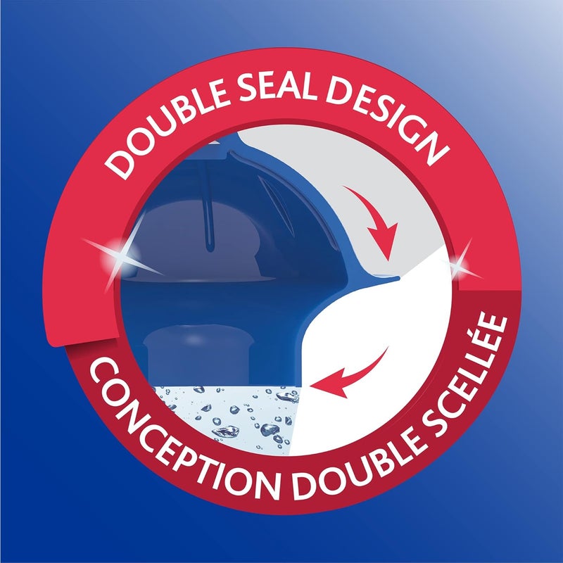 Vileda Durable rubber toilet plunger with powerful suction, white and blue - Image 3