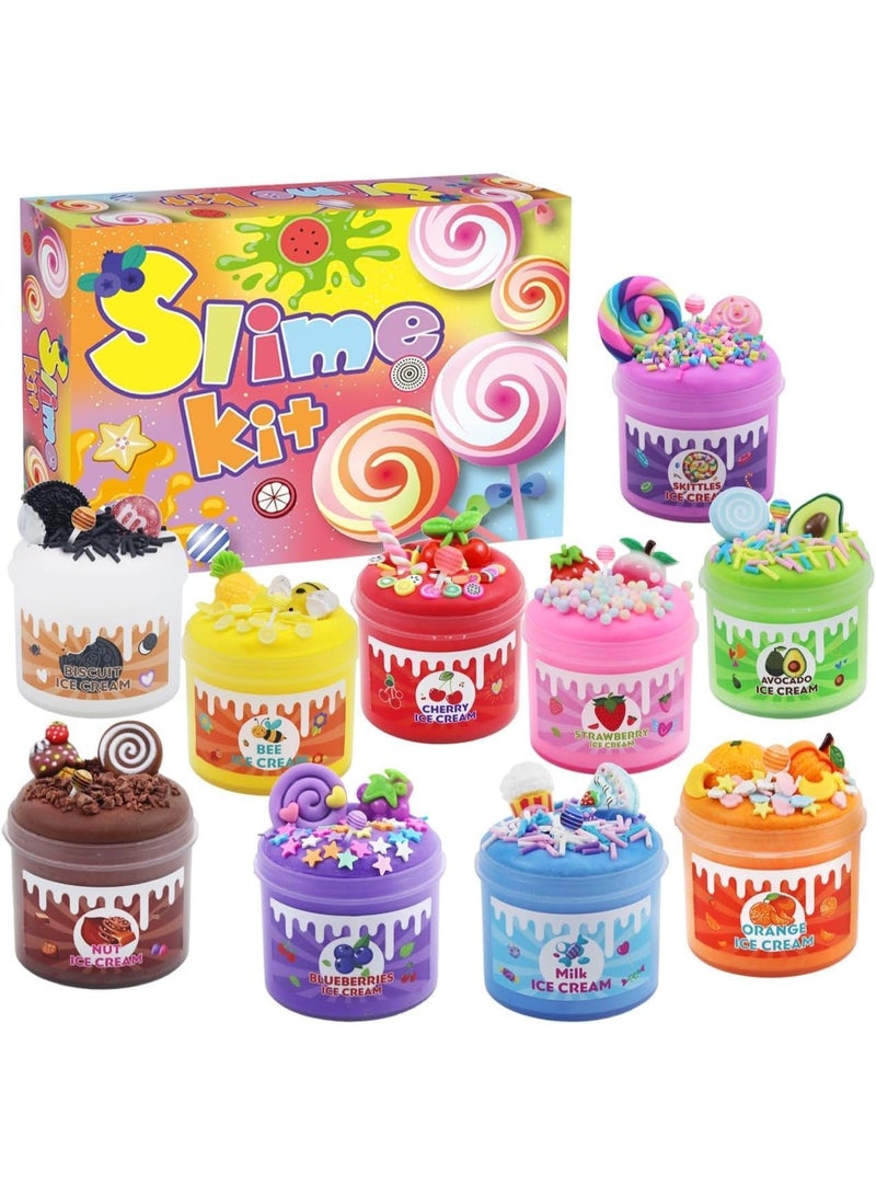 Bukela 10Pack Crunchy Slime kit,DIY Butter Slime,Stress Relief Toys,Craft Toy, for Girl and Boys Party Favors,Easter Basket Fillings - Image 1
