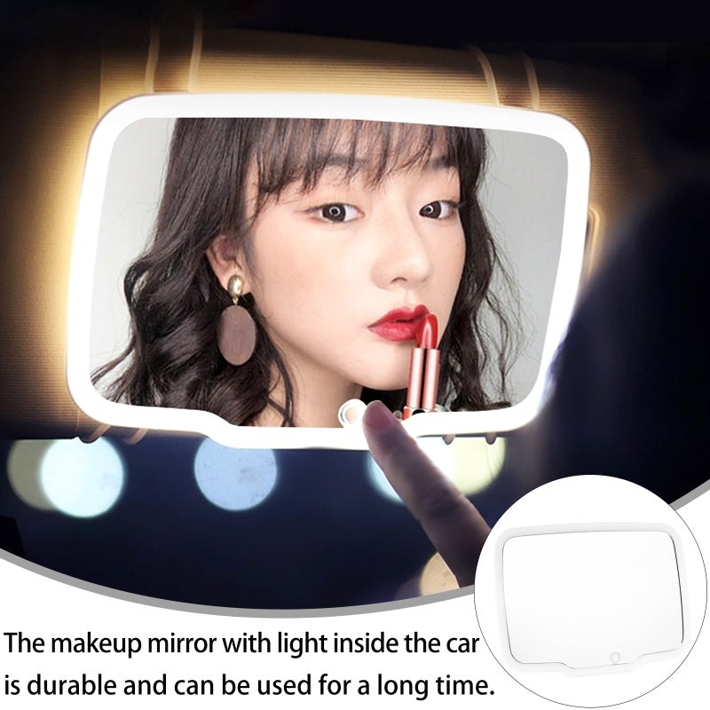 🚗 مرآة سيارة محمولة مع إضاءة ليد وشاشة لمسية للسفر والاستخدام اليومي - Image 3