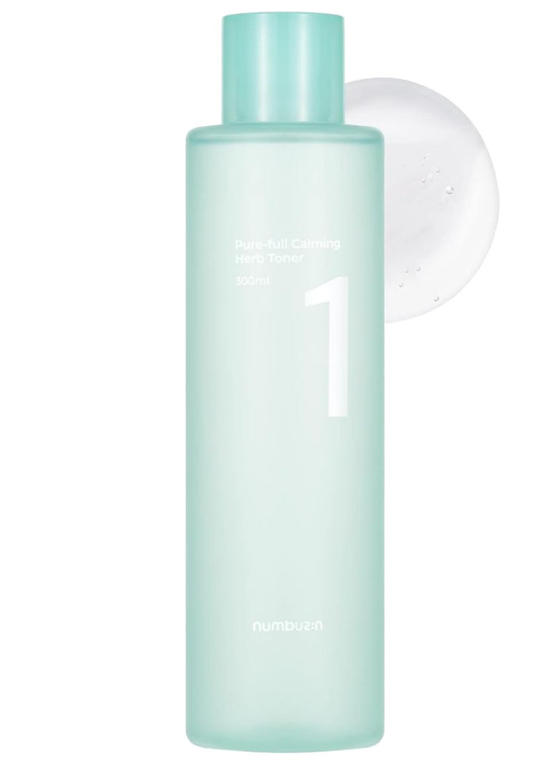 numbuzin Numbuzin No.1 Pure-Full Calming Herb Toner 300ml Deep Calming Toner for Acne-Prone Skin with Centella Asiatica and Herbal Extracts for Soothing and Balancing  - Image 1