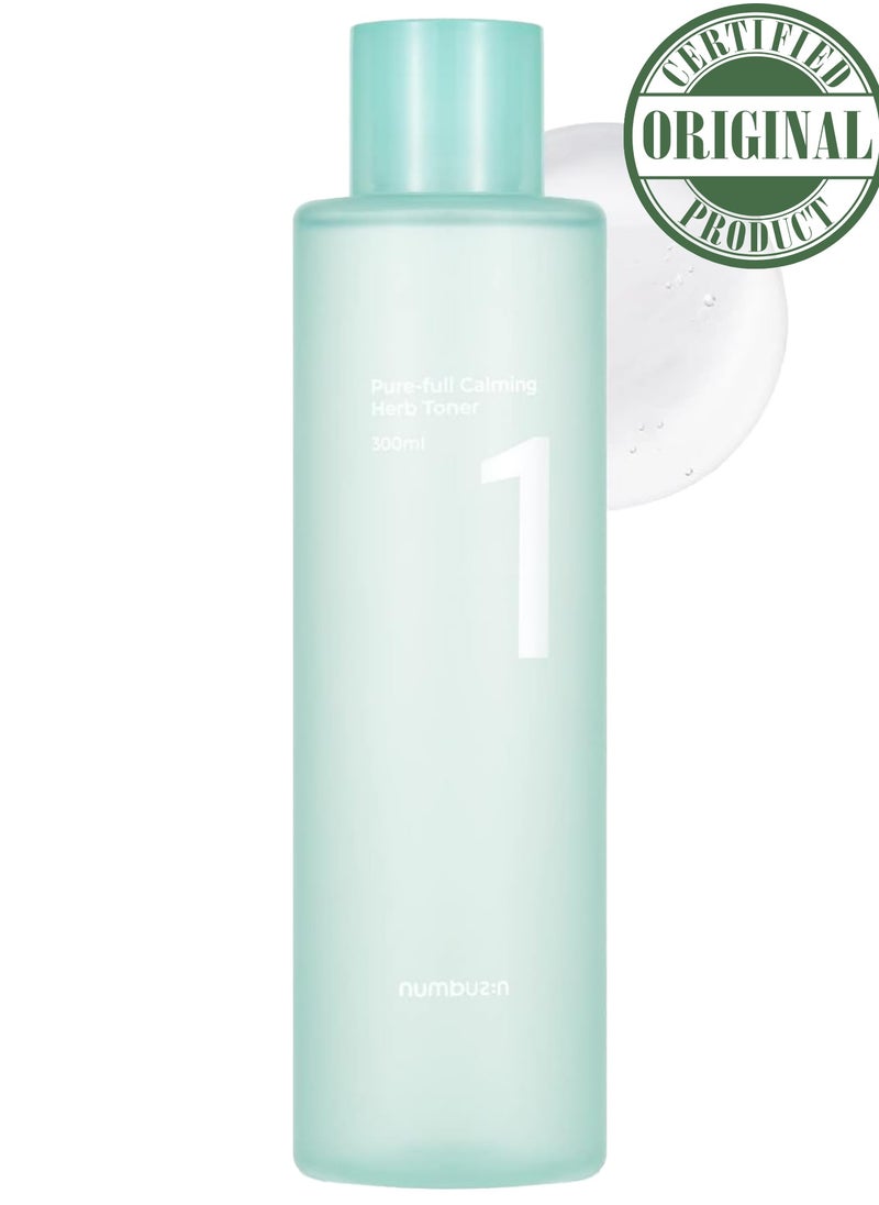 numbuzin Numbuzin No.1 Pure-Full Calming Herb Toner 300ml Deep Calming Toner for Acne-Prone Skin with Centella Asiatica and Herbal Extracts for Soothing and Balancing  - Image 2