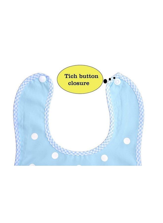 The Little Lookers Baby Bibs Apron Cute Animated Print With Tich Button & Front Pocket; Easy To Wipe Waterproof Pvc Material Bibs For Newborn Infant Toddler (Pack Of 3)  - Image 5