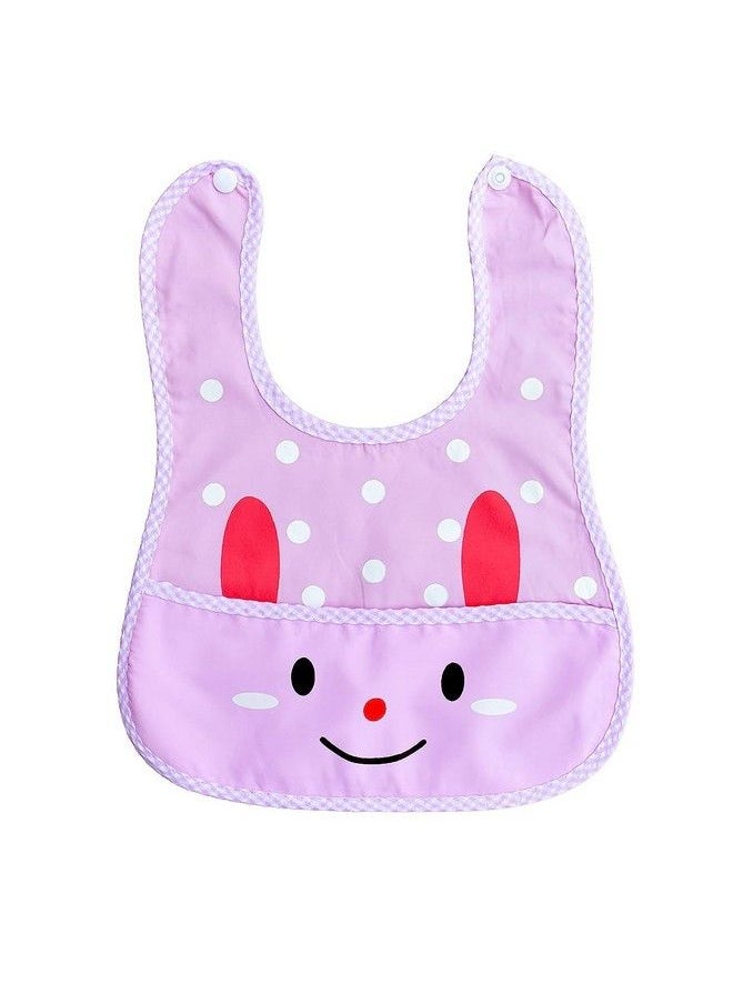 The Little Lookers Baby Bibs Apron Cute Animated Print With Tich Button & Front Pocket; Easy To Wipe Waterproof Pvc Material Bibs For Newborn Infant Toddler (Pack Of 3)  - Image 4