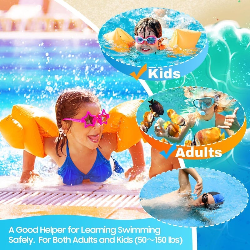 OffyBird 1 Pair Inflatable Arm Swimming Floats Bands - Floatation Water Wings, Swimming Arm Rings for Children and Adults, Swim Training Pool Floaties for Kids, Swim Arm Bands - Image 5