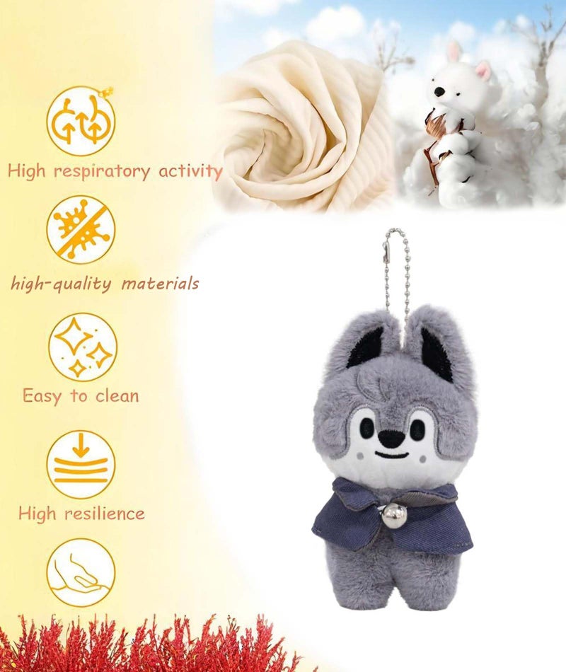 CartHome Siberian Husky Design Cute Keychain, Plush Keychain, 12cm Plushies Keychains for Fan to Collection or Decoration - Image 3