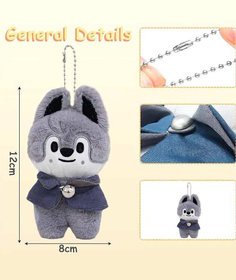 CartHome Siberian Husky Design Cute Keychain, Plush Keychain, 12cm Plushies Keychains for Fan to Collection or Decoration - Image 2