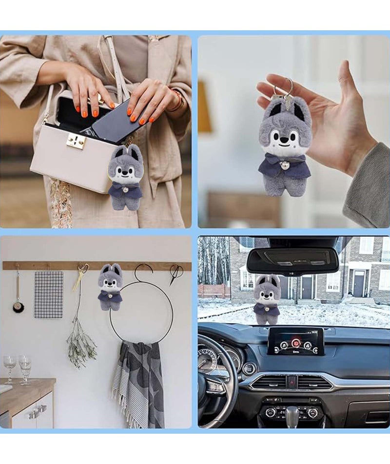 CartHome Siberian Husky Design Cute Keychain, Plush Keychain, 12cm Plushies Keychains for Fan to Collection or Decoration - Image 5