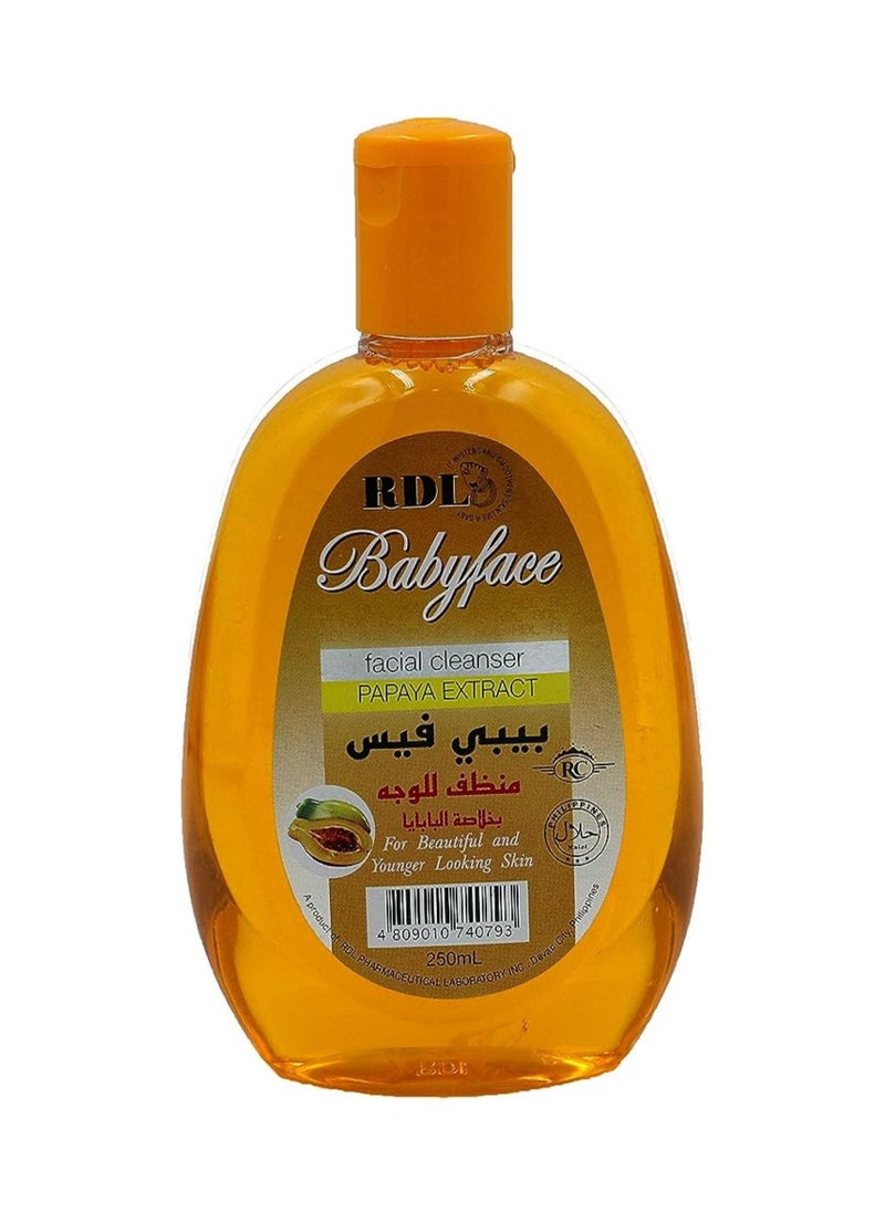 أر دي أل سي وشركاه - منظف للوجه للأطفال بخلاصة البابايا أصفر 250ملليلتر - Image 1