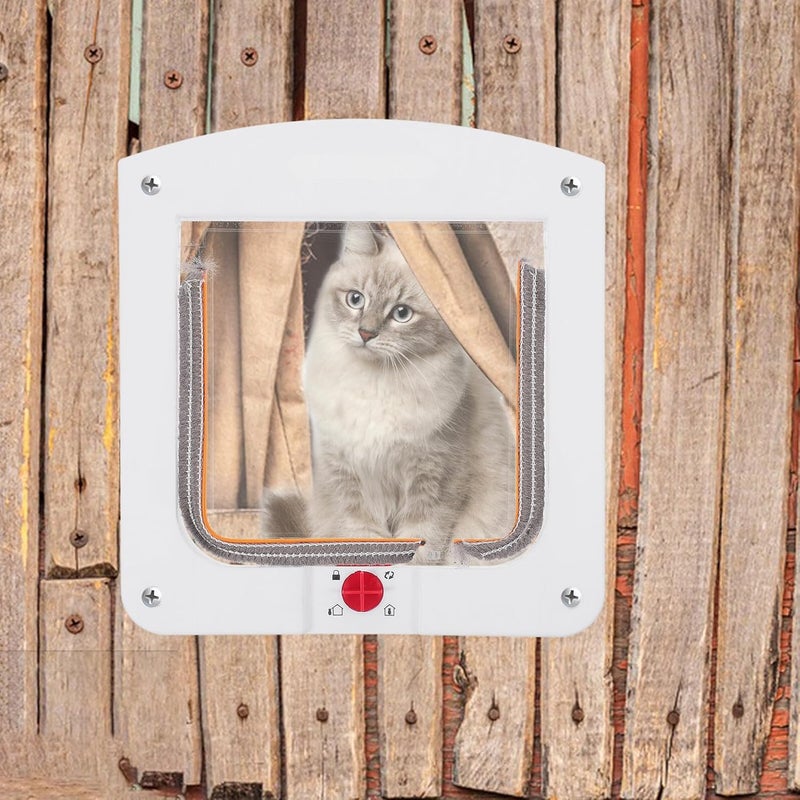 Healifty Adjustable Indoor Cat Door and Dog Gate with Dual-Way Pet Flap, Easy Installation Window and Wall Mount, Reliable Cat Flap Door for Home Use - Image 4