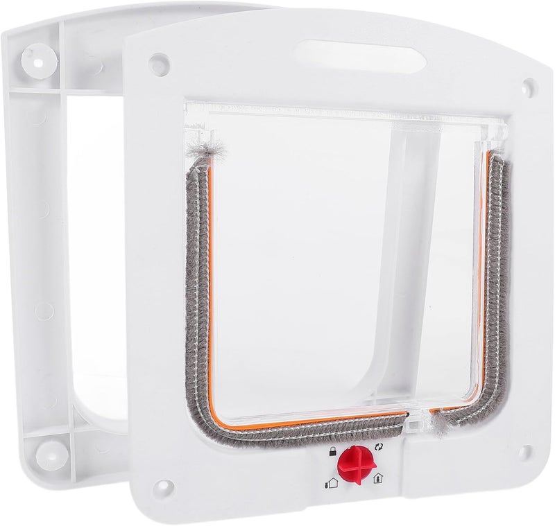 Healifty Adjustable Indoor Cat Door and Dog Gate with Dual-Way Pet Flap, Easy Installation Window and Wall Mount, Reliable Cat Flap Door for Home Use - Image 1