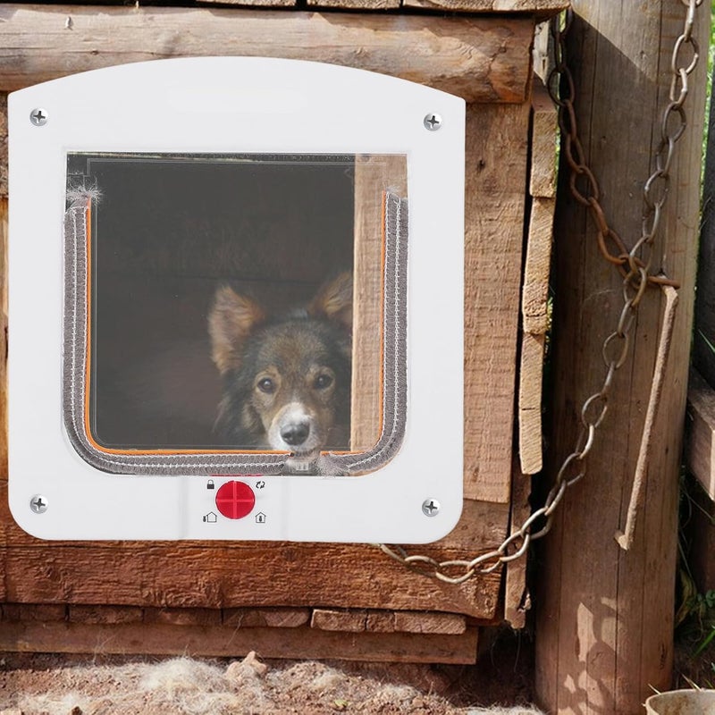 Healifty Adjustable Indoor Cat Door and Dog Gate with Dual-Way Pet Flap, Easy Installation Window and Wall Mount, Reliable Cat Flap Door for Home Use - Image 5