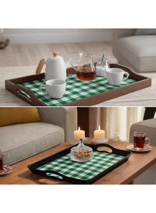 Mawan 4-piece leather serving tray and table mat set, heat and water resistant, non-slip, 30 x 40 cm - Image 2