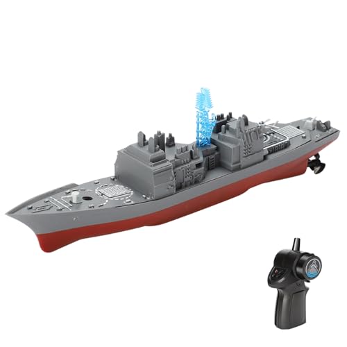Dodoore Remote Control Warship RC Military Battleship 24GHz Remote Control Boat for Lakes and Rivers RC Armed Ticonderoga Class Cruiser Model with Low Battery Reminder for Adults HC803 - Image 1