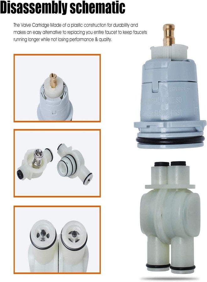 Swess RP46074 Shower Universal Valve Cartridge Assembly for Delta Shower and Tub 13/14 Series Faucet, Replacement Part for Delta Monitor Cartridge, Include RP22734 Bonnet Nut Replacement - Image 5