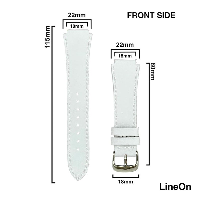 Lineon 18mm Genuine Leather Watch Strap Cut Pattern Specially Compatible With CASIO Royale AE-1200WH AE 1200 WH with Tool - Image 3