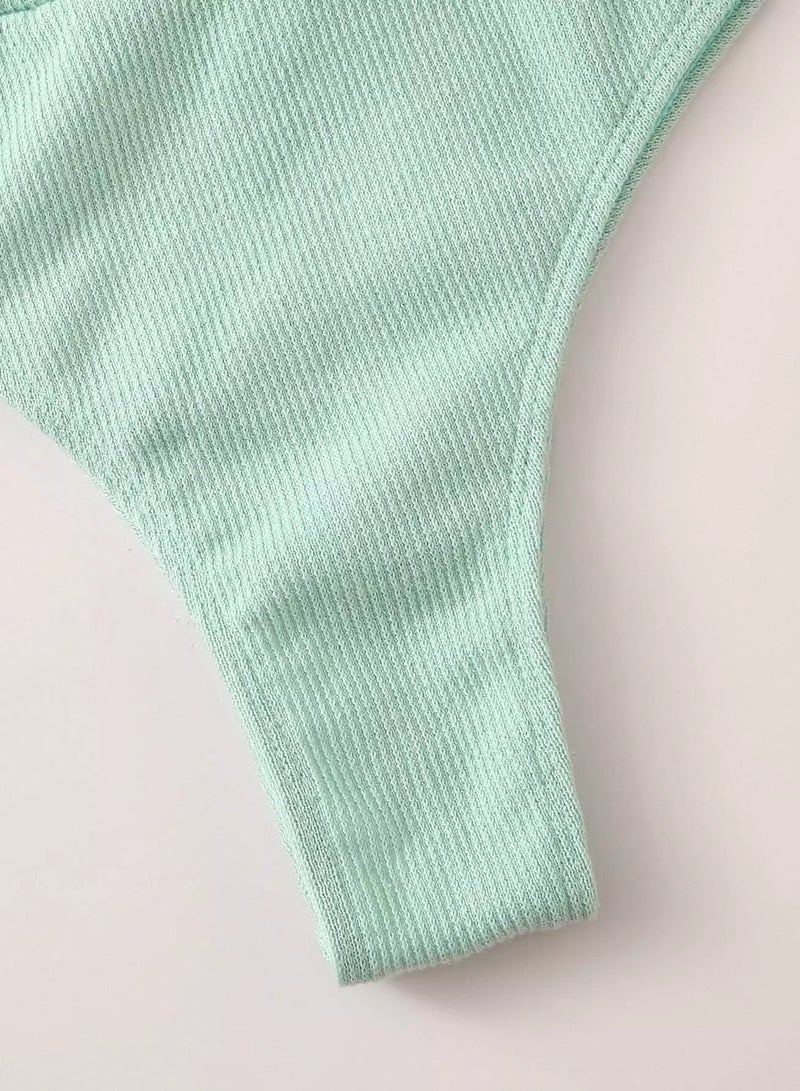 Generic Rib High Waisted Bikini Panty - Image 4