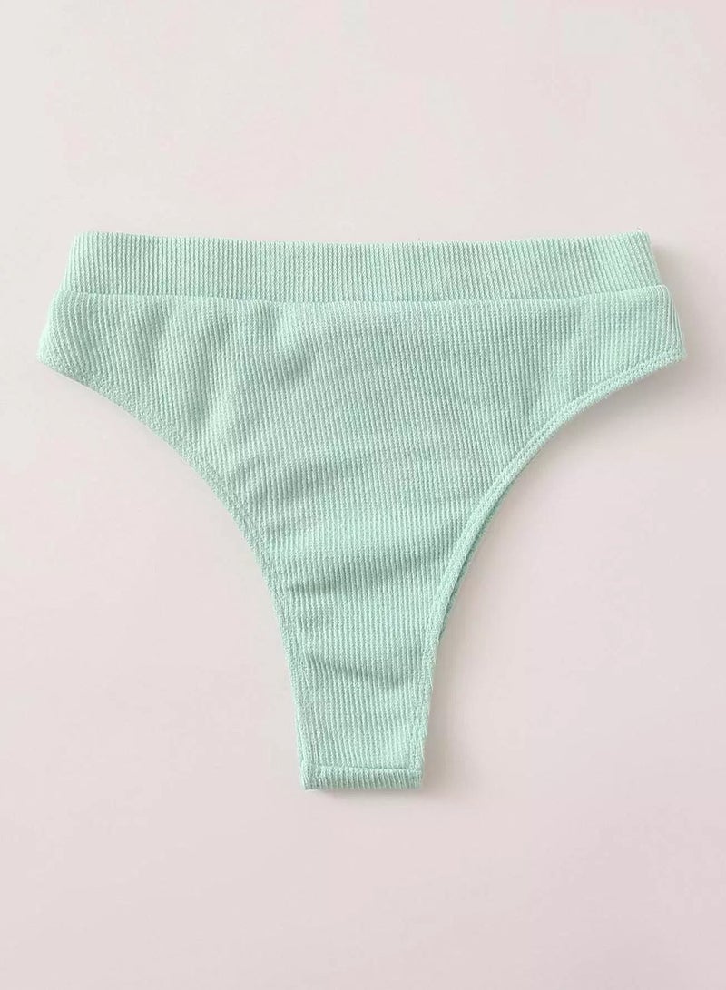Generic Rib High Waisted Bikini Panty - Image 1