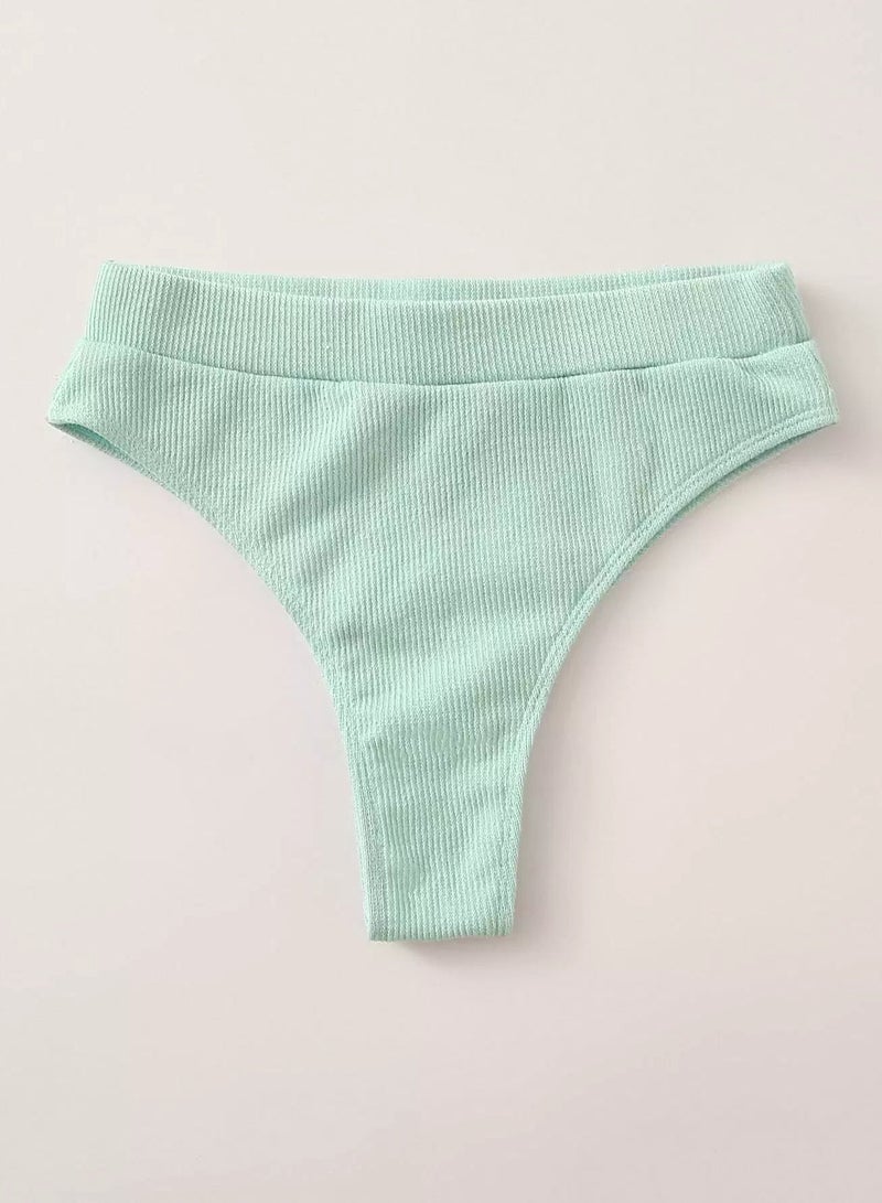 Generic Rib High Waisted Bikini Panty - Image 2