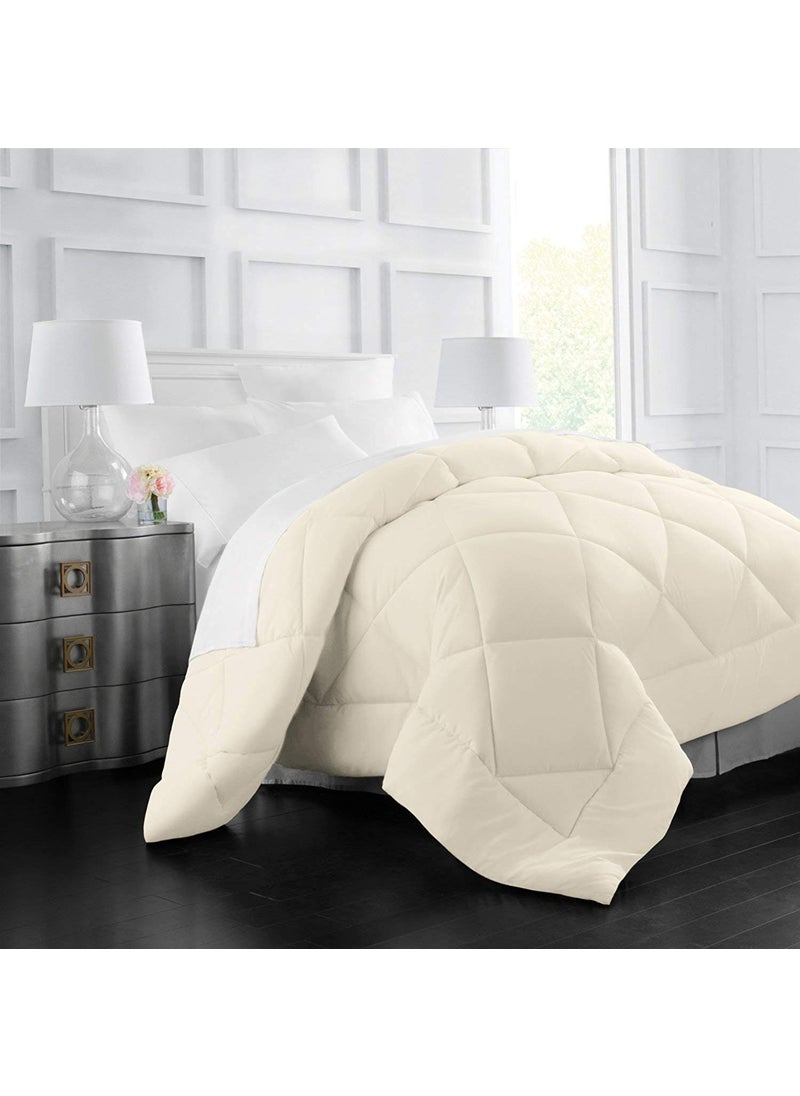 Jaipur Linen Jaipur Linen All Season Microfiber DuvetAC ComforterQuilt Beige Double Bed Size 90 Inch x 100 Inch 